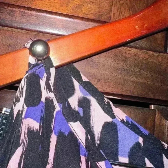 New With Tags / Karina Grimaldi Cold Shoulder Dress, Size S, Black & Purple - Picture 5 of 11